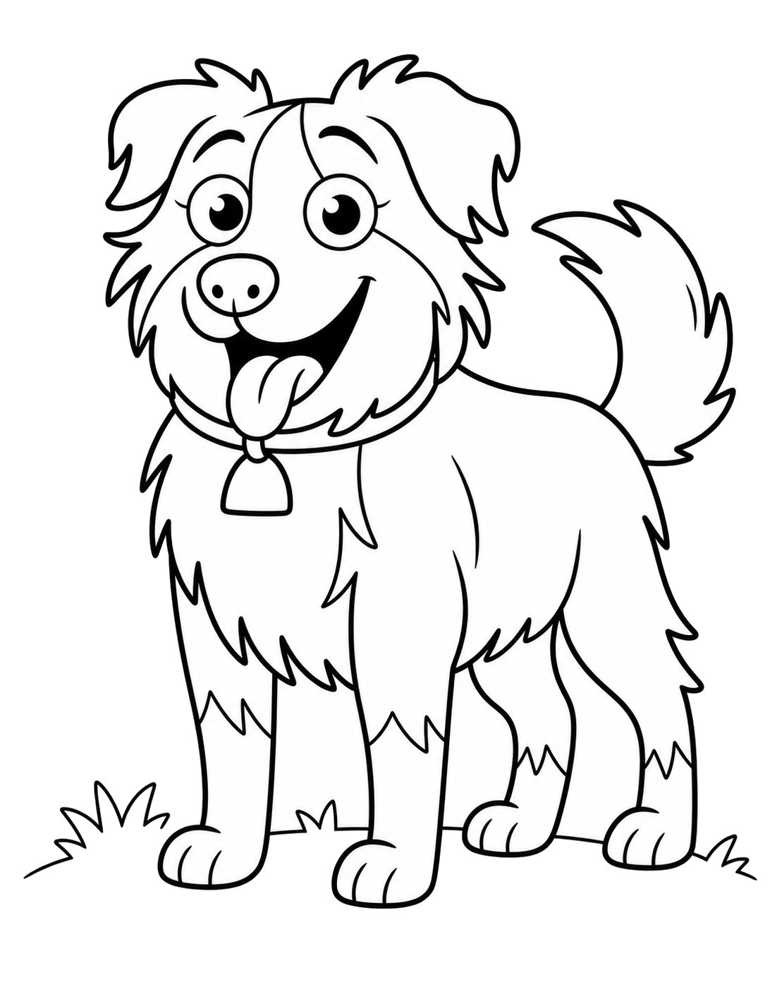 Farm dog coloring sheet